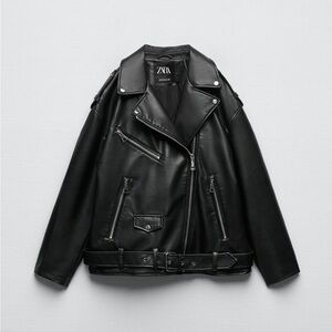 Zara Classic Black Leather Jacket 
Never Worn!